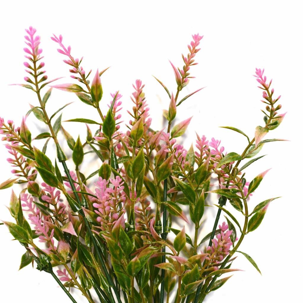 34cm Artificial Pink Heather Stem Plant – image 4