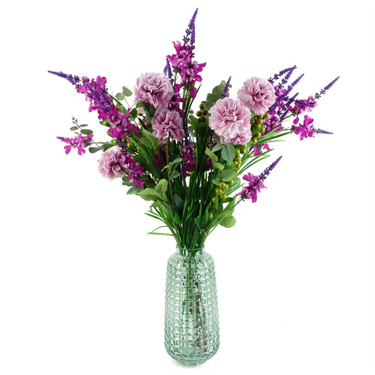 30cm Green Cube Glass Vase – image 2