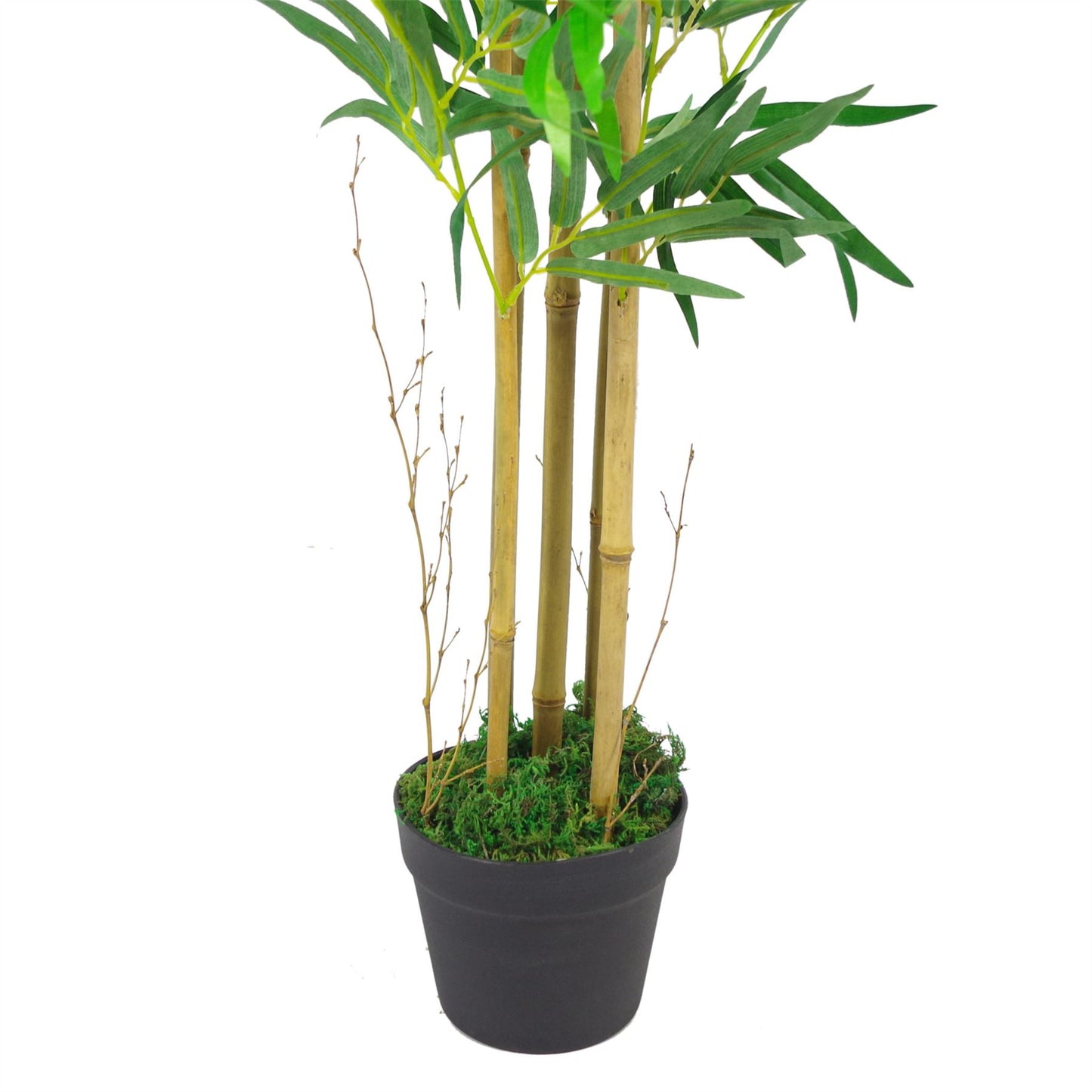 150cm Natural Look Artificial Bamboo Plants Trees with Silver Planter – image 5