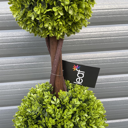90cm Artificial Green Double Ball Topiary Tree – image 2