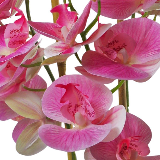70cm Artificial Orchid Light Pink with Black Ceramic Planter – image 2