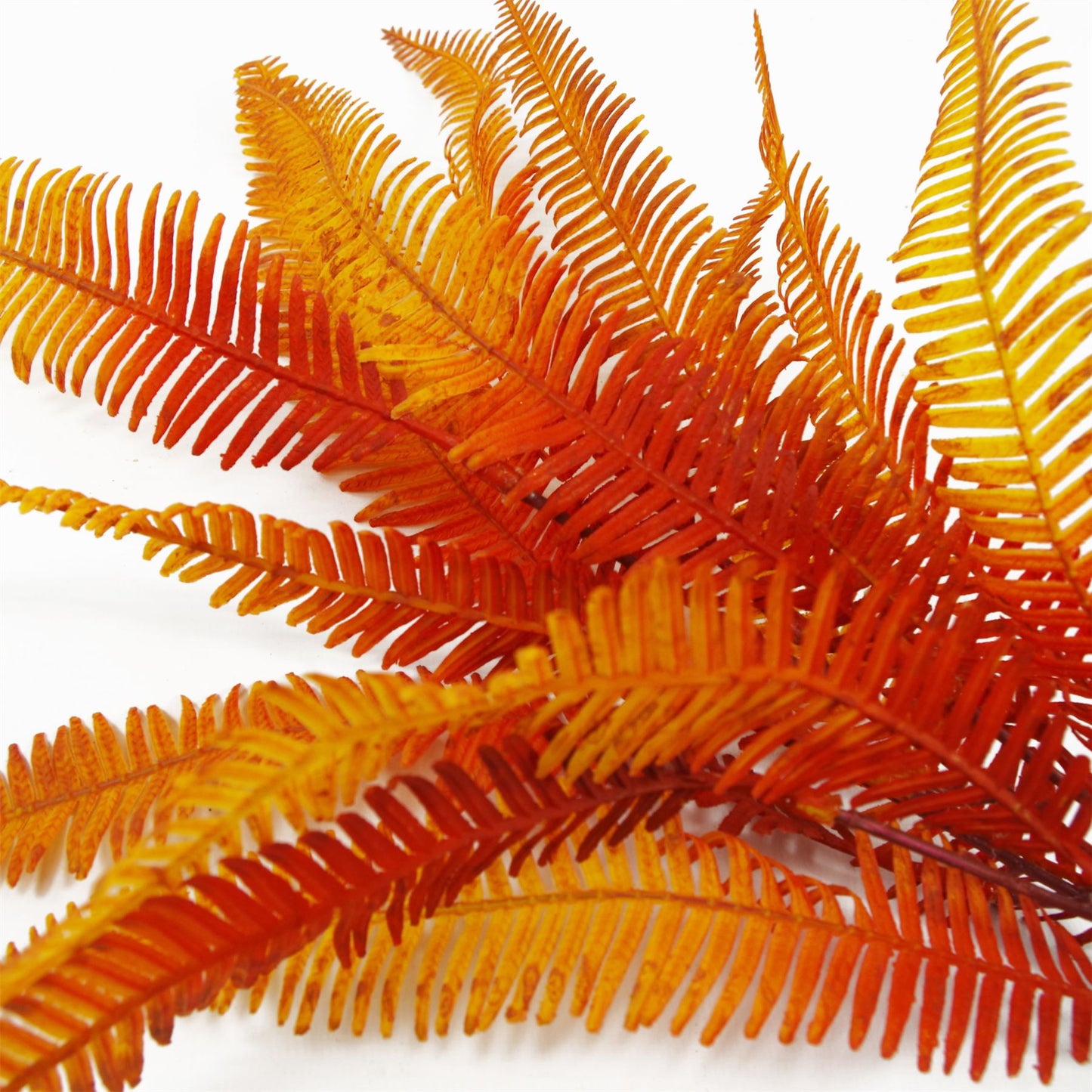 55cm Artificial Autumn Orange Fern Bush Plant – image 6