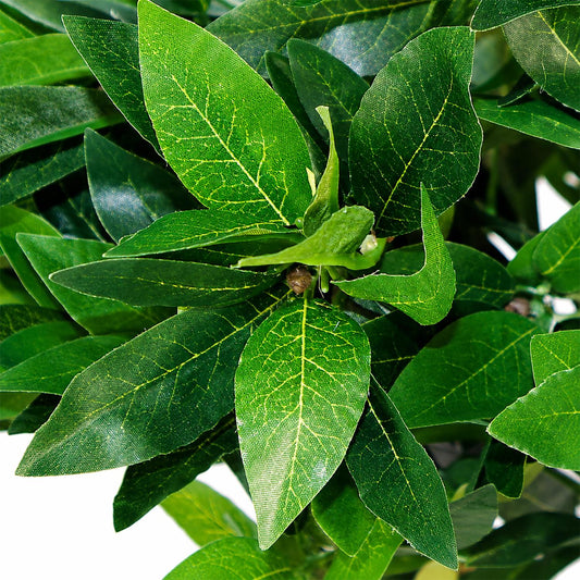 Pair of 120cm Plain Stem Artificial Topiary Bay Laurel Ball Trees – image 2