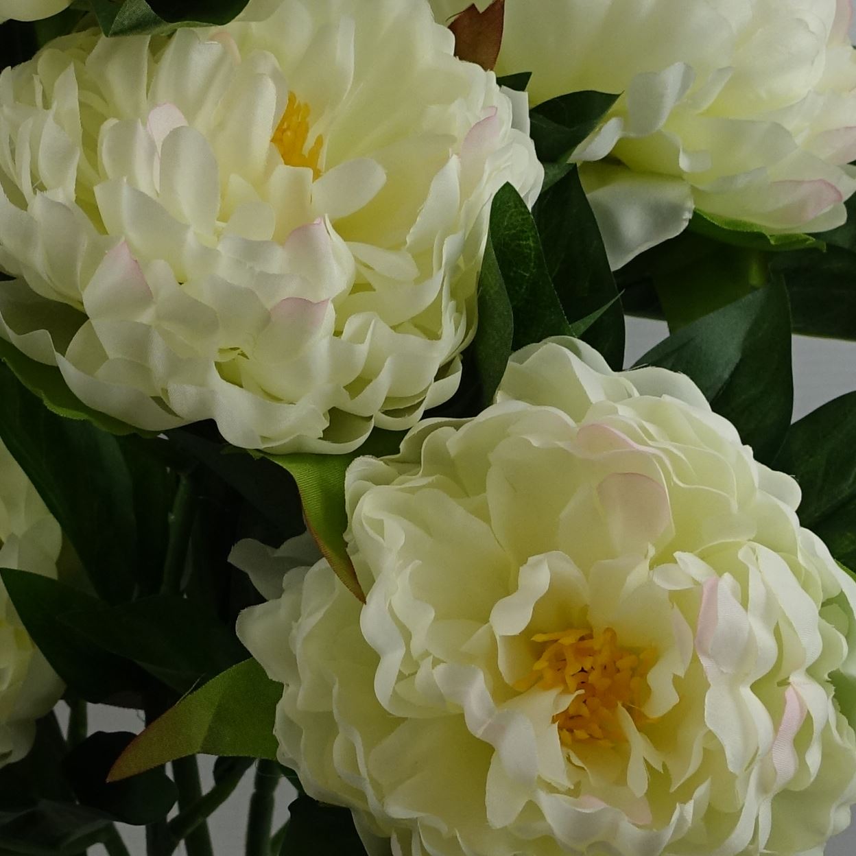 55cm Artificial White Peony Plant – image 6