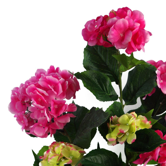 90cm Artificial Hydrangea Plant Pink with 200 Flowers – image 2
