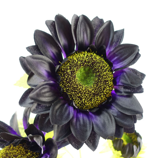 100cm Purple Artificial Sunflower Arrangement Glass Vase – image 2