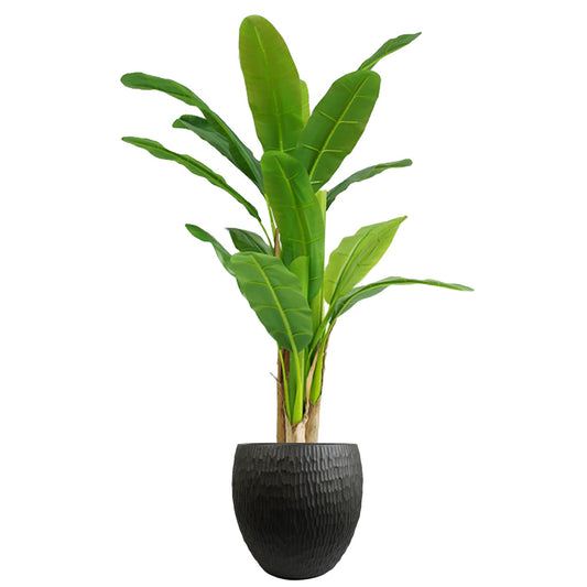 43cm Inoke Embossed Large Grey Composite Planter Plant Pot – image 2
