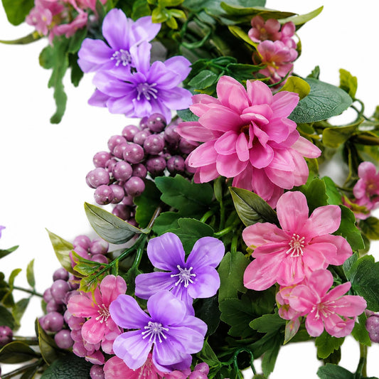 155cm Artificial Pink and Purple Flower Garland