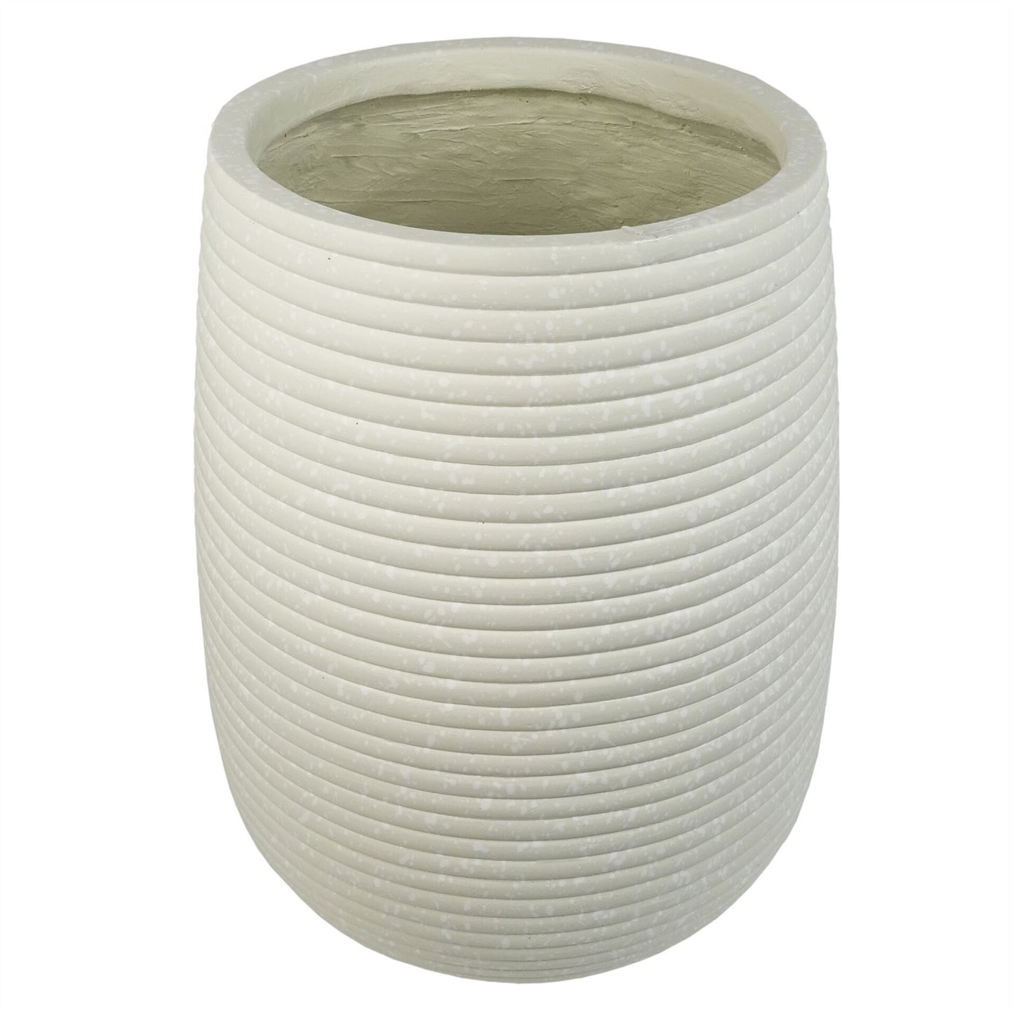 41cm x 30cm Mikos Large Ridged Composite Planter Stone Colour – image 7