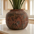 27cm x 36cm Aztec Diamond Large Planter BrownBrown