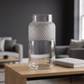 29cm Clear Glass Diamond Vase