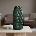 30cm Green Waves Glass Vase
