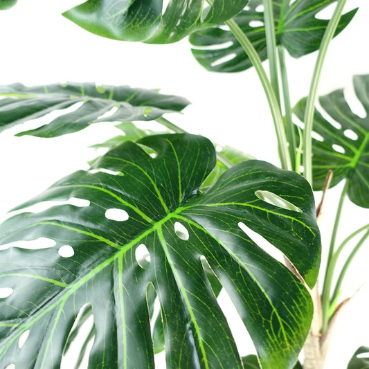 Luxury Monstera Plant Black Pot 150cm Artificial – image 2