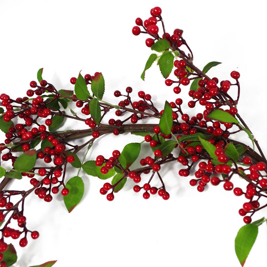 150cm Artificial Luxury Christmas Natural Red Berry Floristry Garland – image 2
