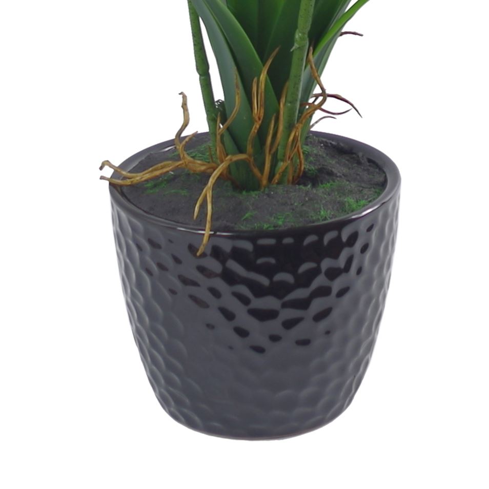 50cm Large Dark Pink Artificial Orchid in Ceramic Planter – image 6