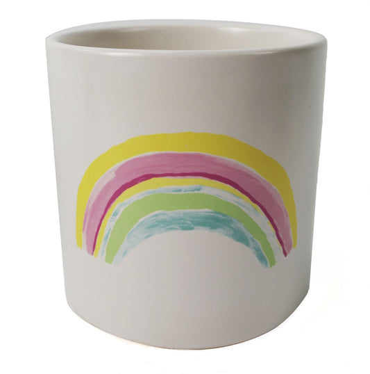 12cm Rainbow Multicolour Ceramic Planter