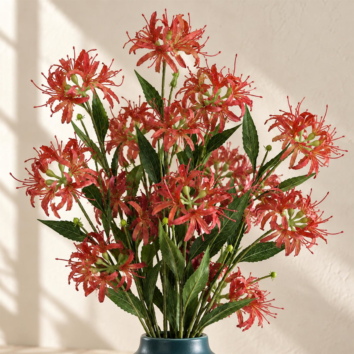 72cm Artificial Coral Spider Lily Stem