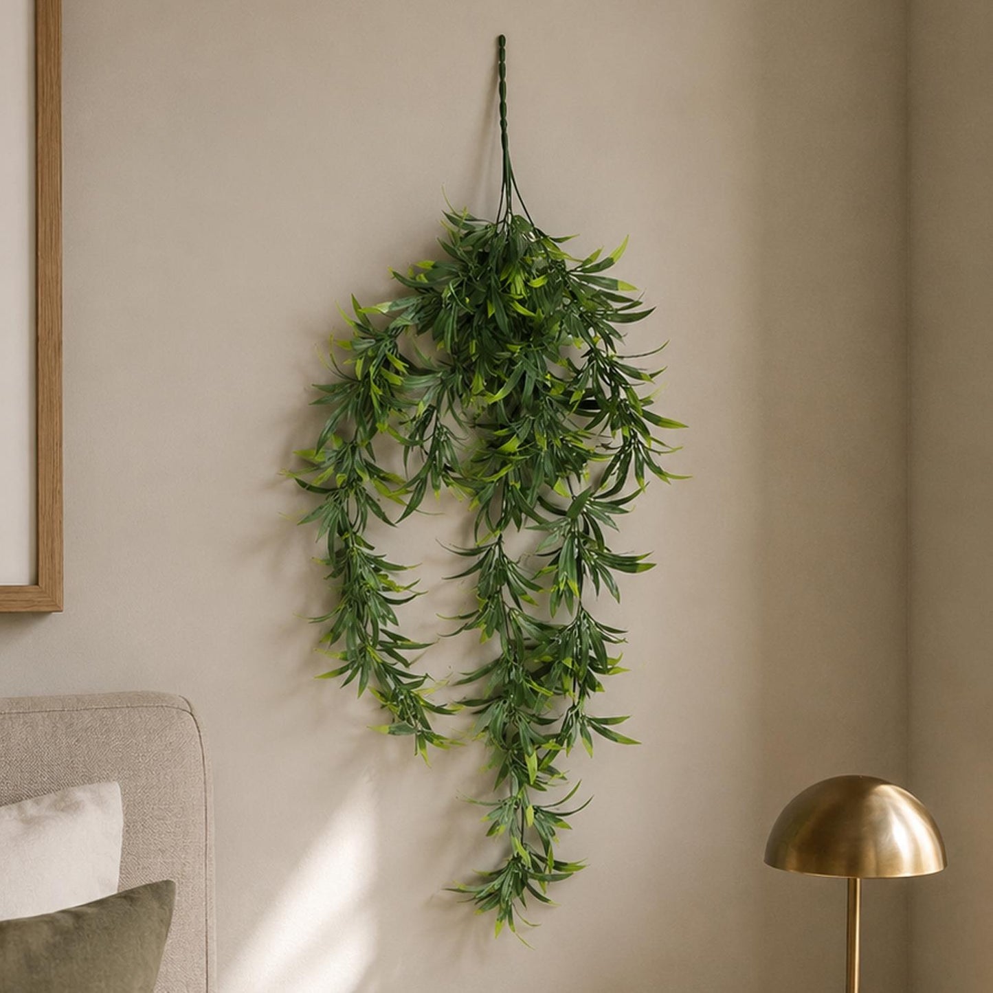 Hanging UV and Fire Resistant Artificial Fronded Thyme Plant 70cm – image 4