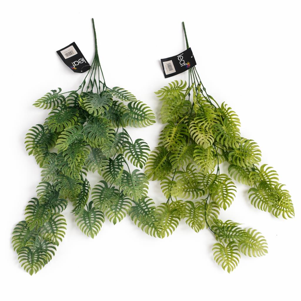 80cm Artificial Trailing Tropical Monstera Plant Light Green – image 6