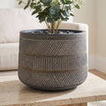 29cm x 43cm Large Maral Planter with Etching Composite Plant Pot