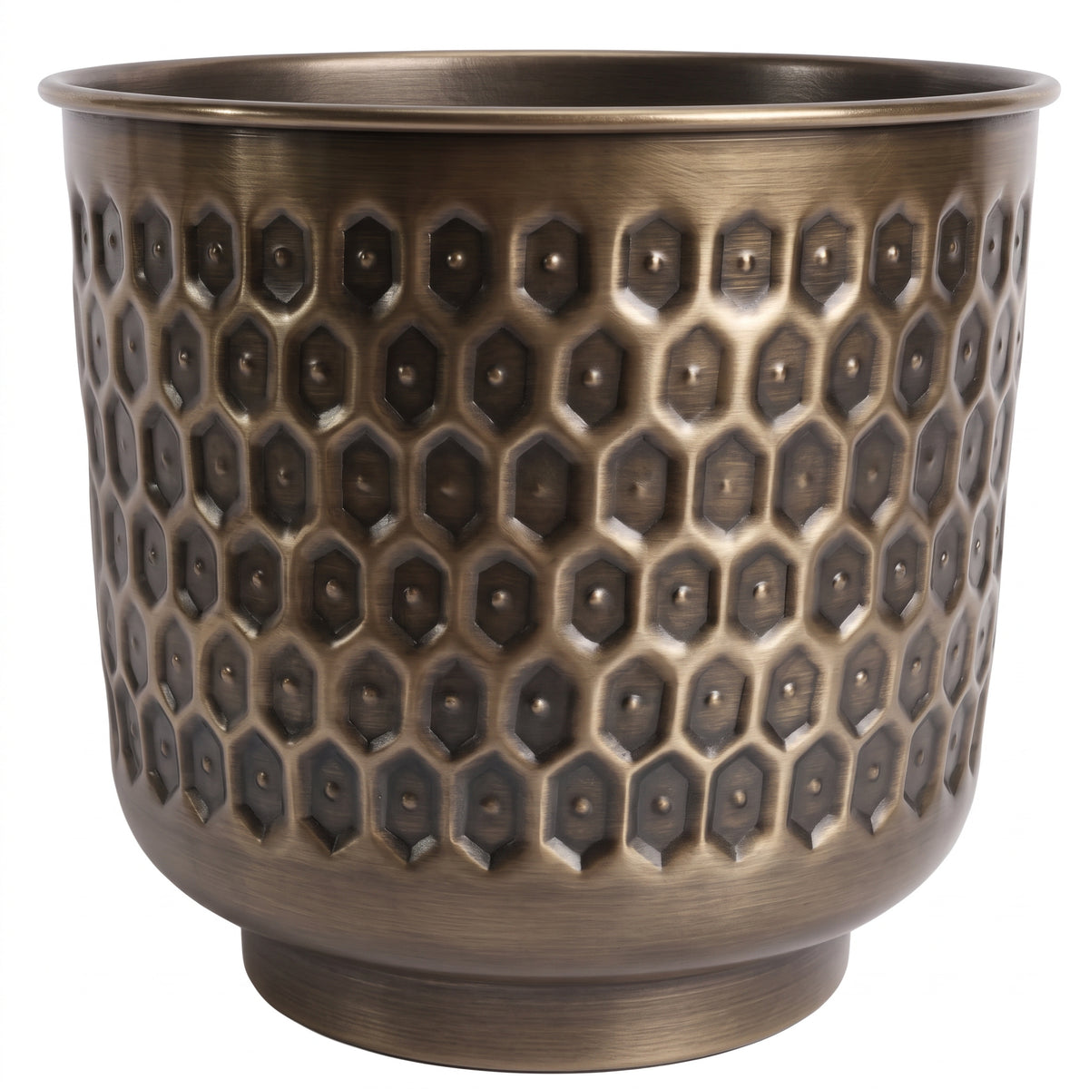 20cm Antique Gold Honeycomb Planter – image 3