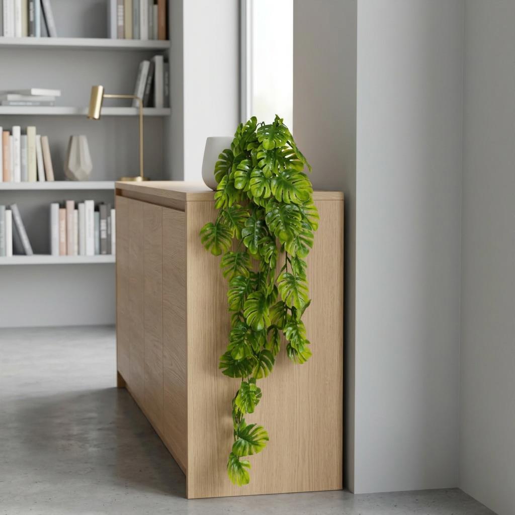 70cm Artificial Hanging Mini Monstera Leaf Plant – image 3