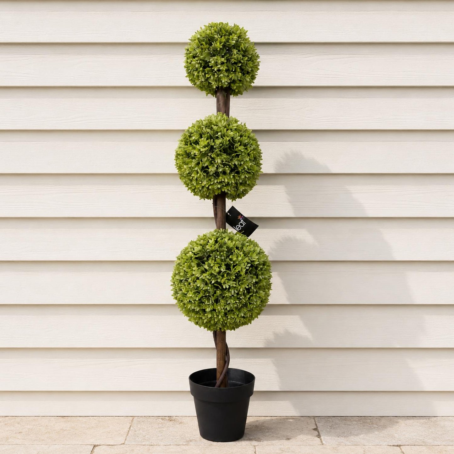 120cm Artificial Green Triple Ball Topiary Tree – image 5