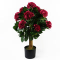 Artificial 75cm Pink Bush Hydrangea Plant Potted