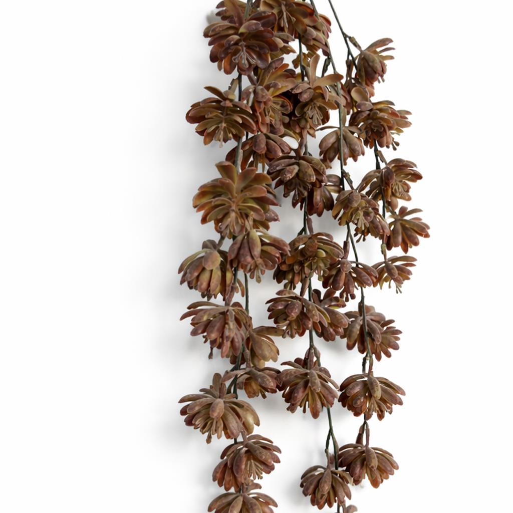 70cm Artificial Trailing Sedum Succulent Plant Dusty Brown Hanging – image 5