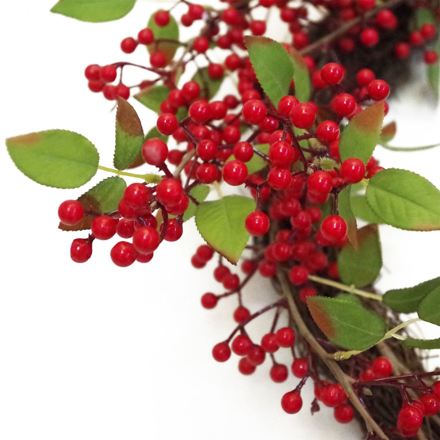 60cm Artificial Large Luxury Christmas Red Berry Floristry Wreath – image 4