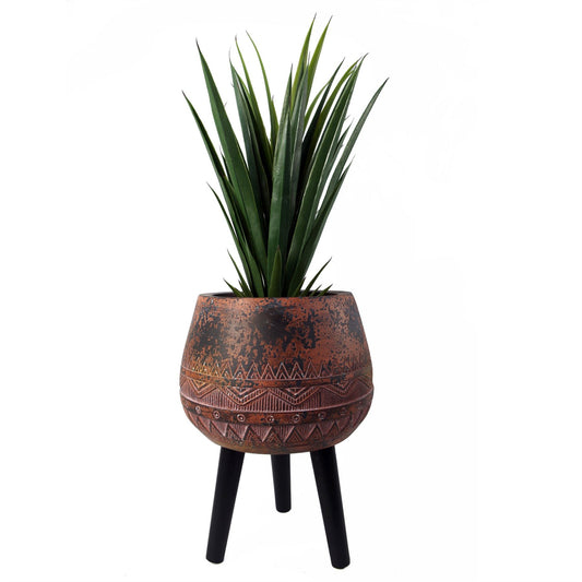44cm x 30cm Large Zaturn Planter Brown Black with Legs Large – image 2