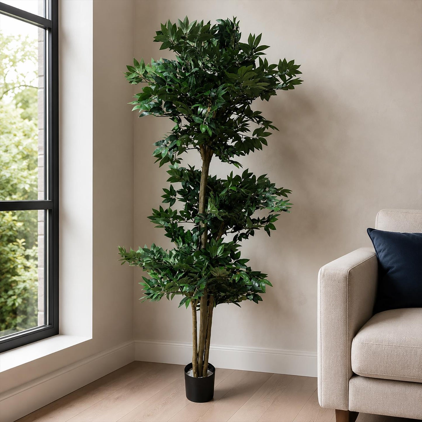 180cm Artificial Fire Retardant Lychee Ball Tree and Natural Trunk – image 5