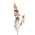 100cm Artificial Foliage with Small Flowers Red