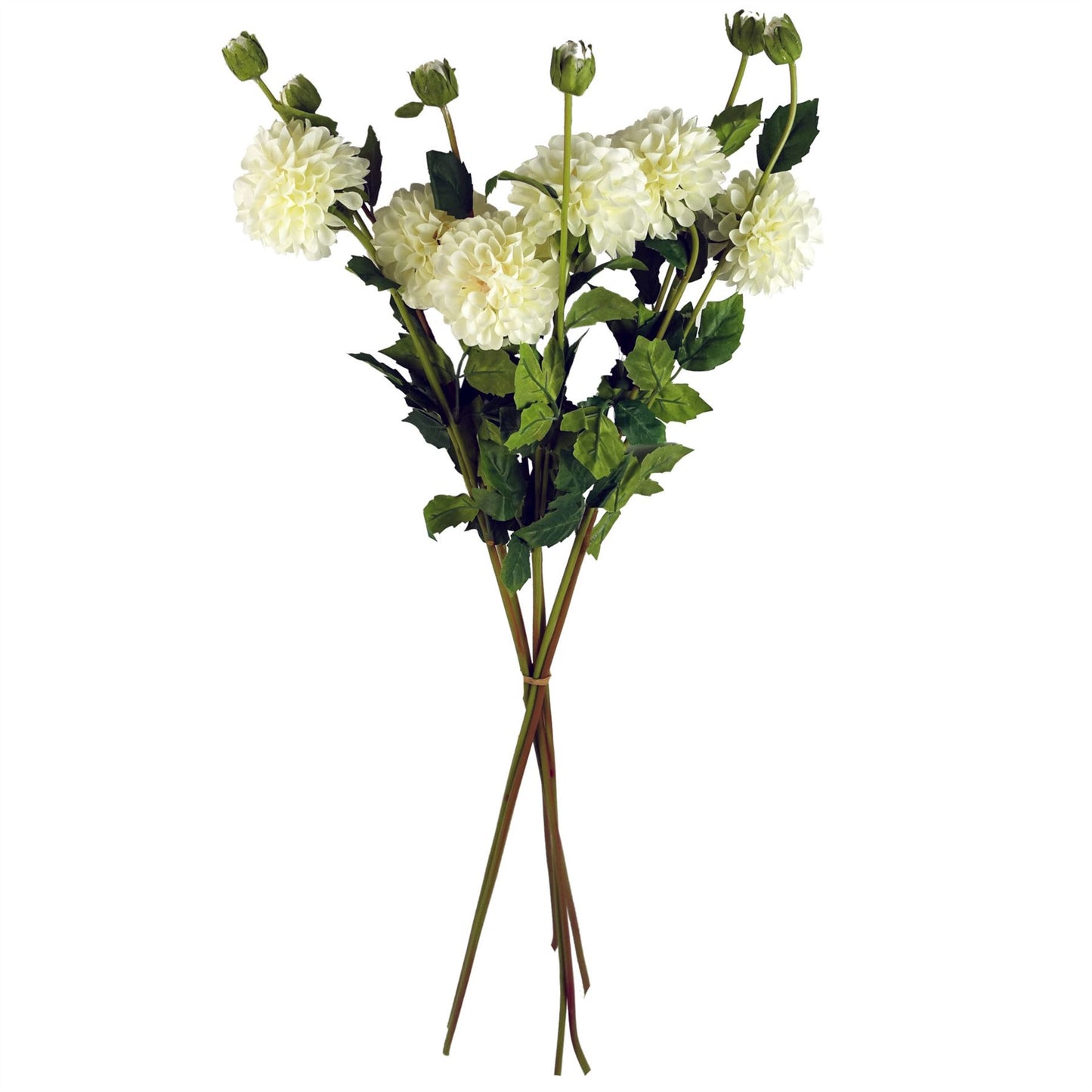 75cm Artificial Dahlia PomPom Flowers Cream – image 7