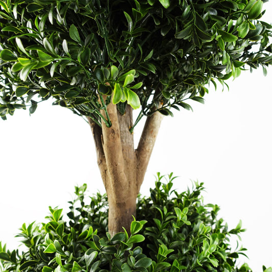 Artificial 120cm Buxus Triple Ball Tree UV Resistant Outdoor Topiary – image 2