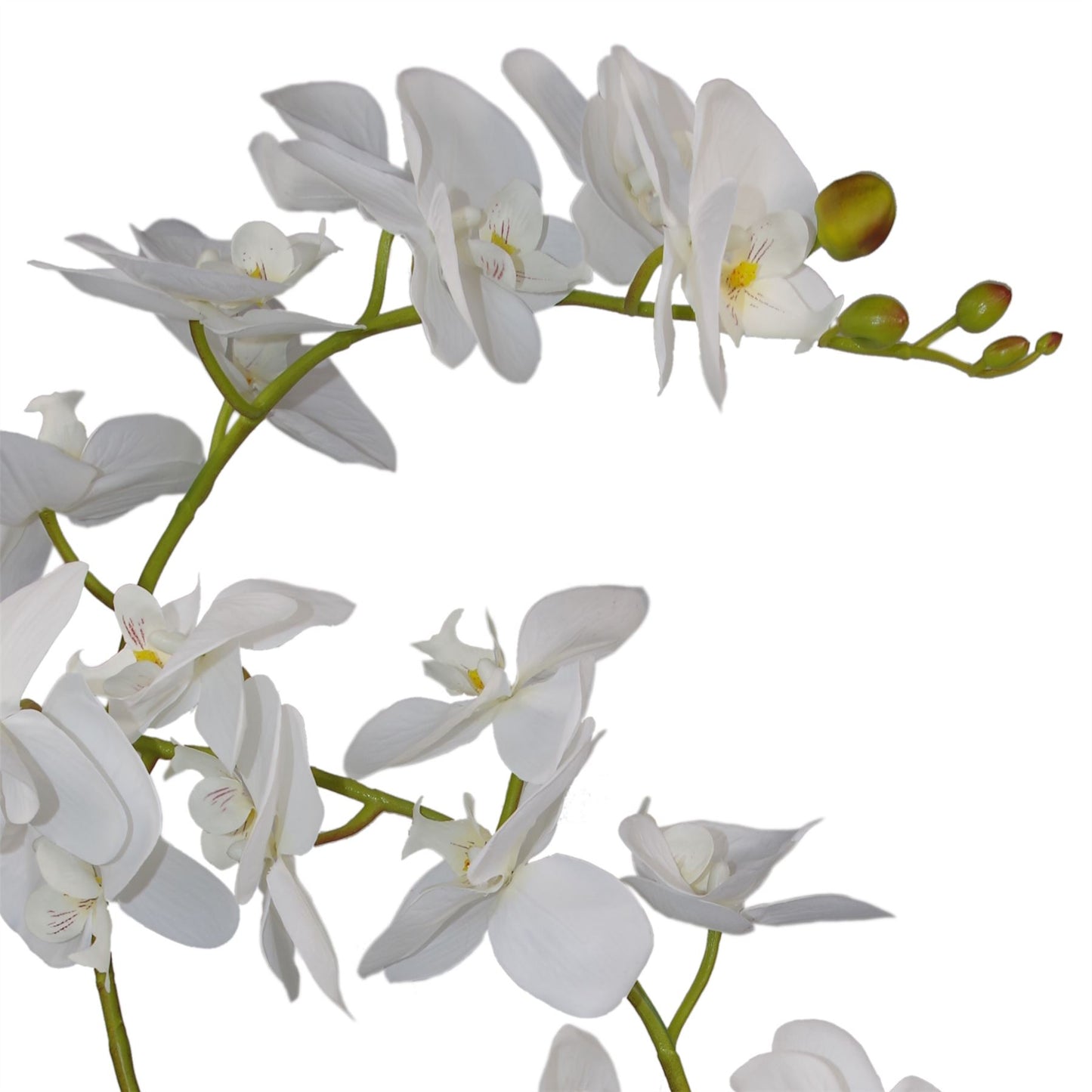65cm Luxury Artificial Orchid 3 Stems Soft White Plant – image 3