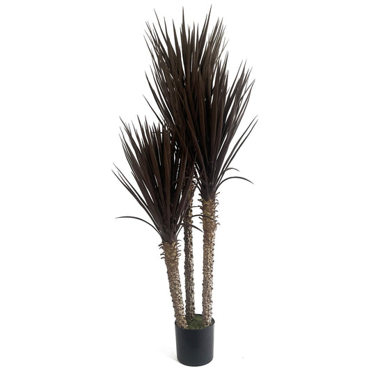 155cm UV Resistant Artificial Triple Yukka Tree Plant Dark
