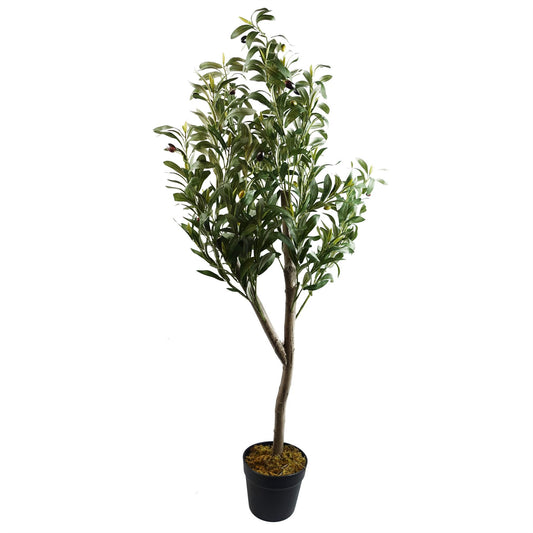 120cm Artificial Natural Look Olive Tree with Wooden Trunk – image 2