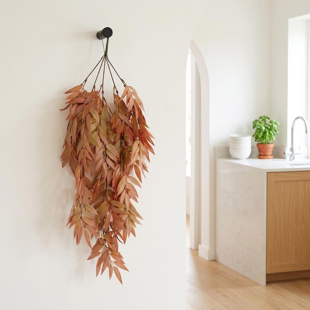 75cm Artificial Trailing Foliage Plant Dusty Orange Hanging Faux – image 4