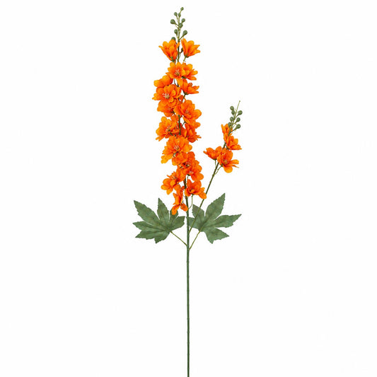85cm Artificial Orange Larkspur Flower Stem