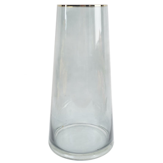 60cm Artificial Berry Delphinium Cream Flower Mix Glass Vase – image 2