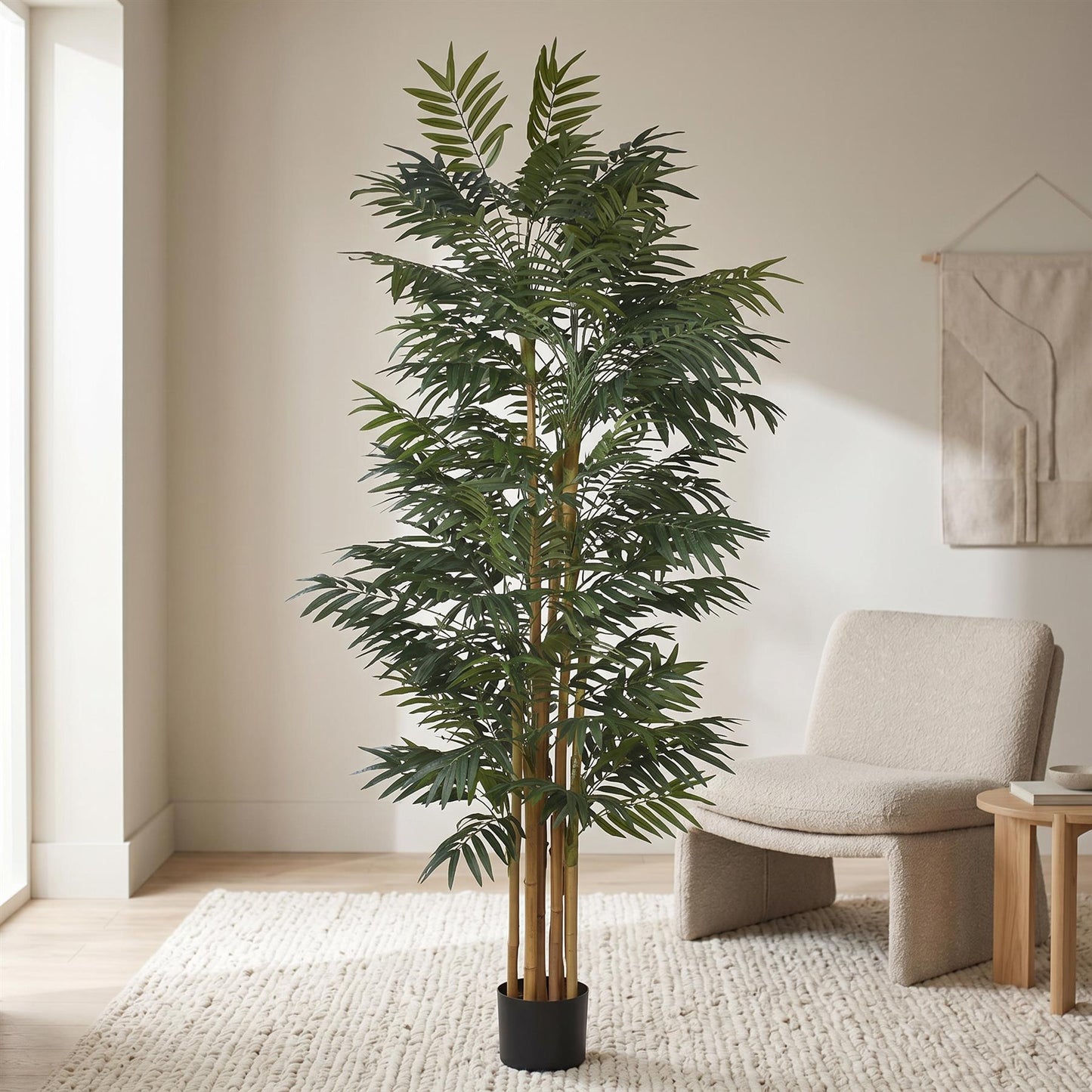 210cm Artificial Fire Retardant Phoenix Palm Tree Natural Trunk – image 2