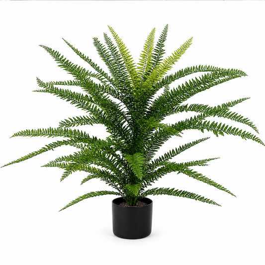 75cm Artificial Fire Retardant Plastic Boston Fern Plant – image 2