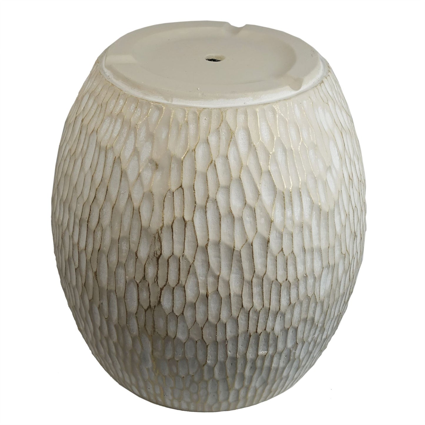 43cm Inoke Embossed Large Stone Colour Composite Planter Plant Pot – image 5