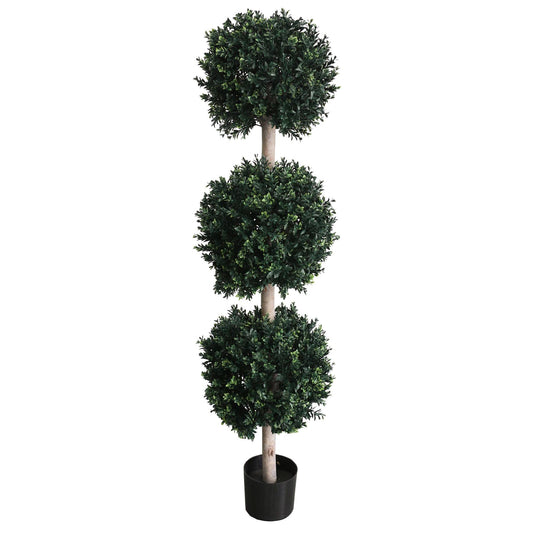 150cm UV Protected Triple Ball Topiary Tree Artificial