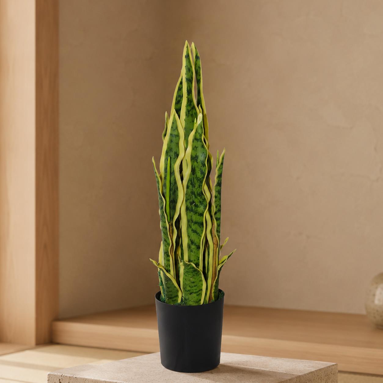 55cm Sansevieria Yellow Green Artificial Indoor Plant – image 6