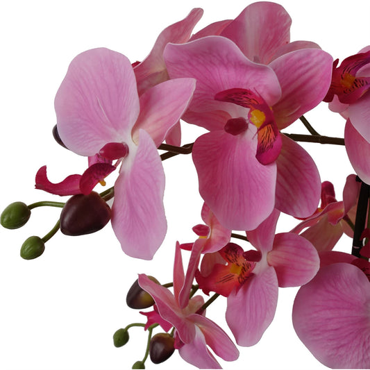 50cm Artificial Orchid with Glass Planter Pink – image 2