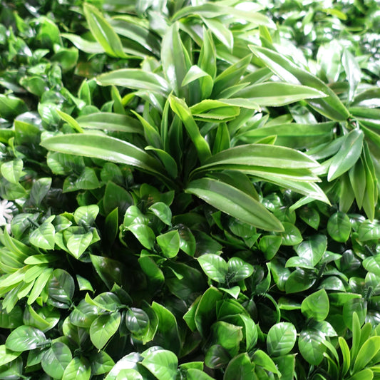 100cm Artificial Mixed Foliage Green Wall Panel Floral Detail Wall – image 2