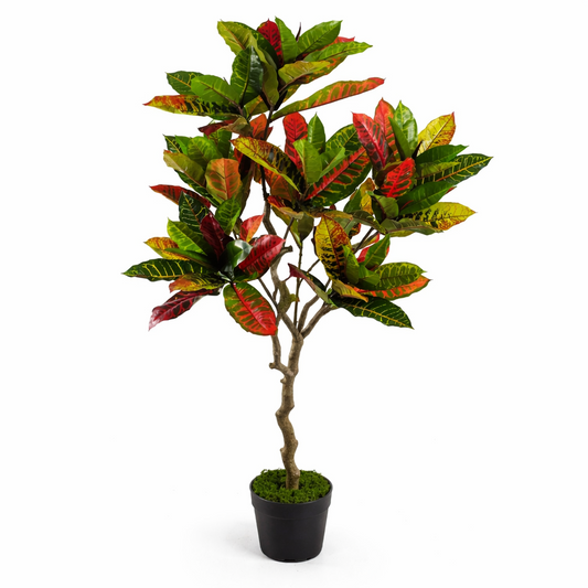 130cm Artificial Codiaeum Multicoloured House Plant