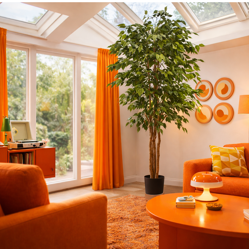 180cm Artificial Fire Retardant Deluxe Retusa Ficus Tree – image 3